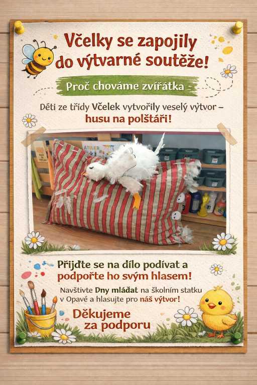 Včelky se zúčastní výtvarné soutěže - Proč chováme zvířátka?